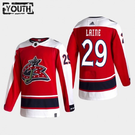 Kinder Eishockey Columbus Blue Jackets Trikot Patrik Laine 29 2020-21 Reverse Retro Authentic